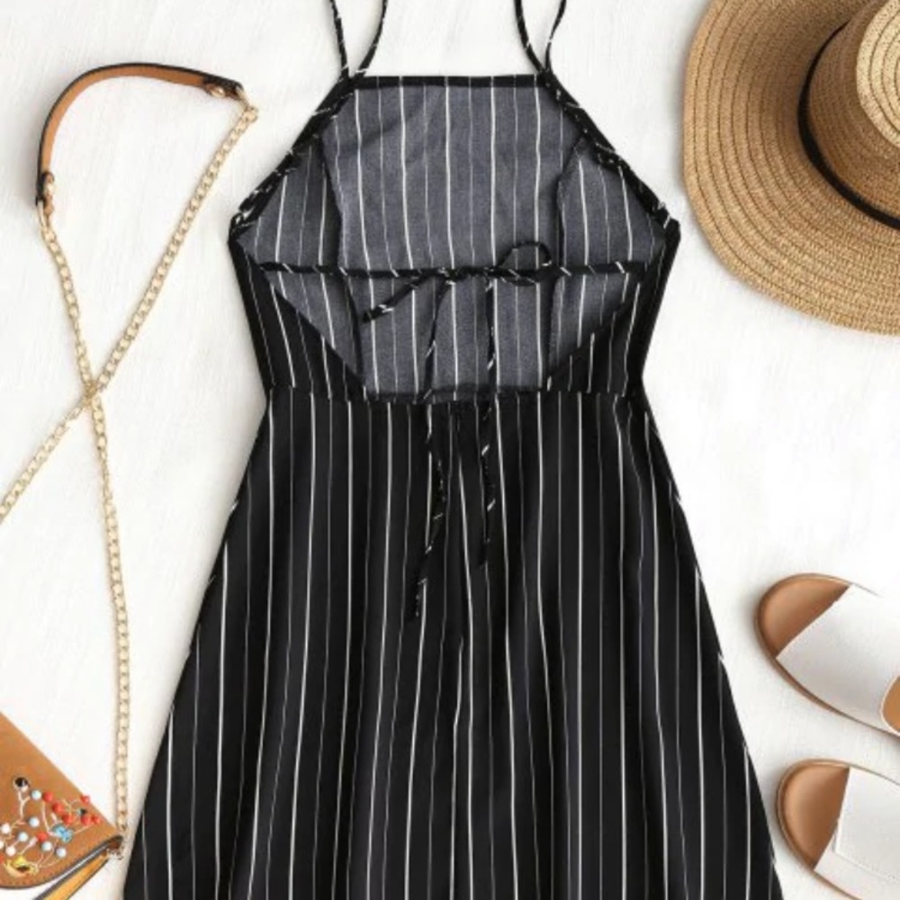 Black mini dress